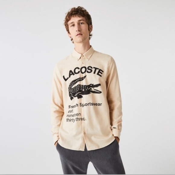 Lacoste Other - LACOSTE | Button-down Unisex Wool Street Style Long Sleeves Cotton